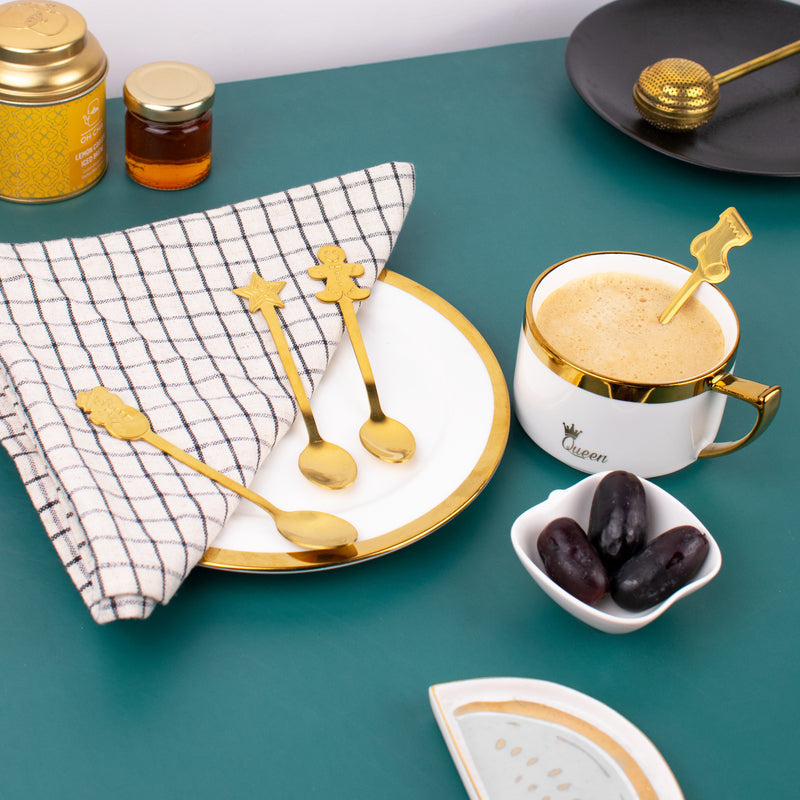 Festive Cookie Dessert Spoon Set of 4