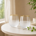Modern Martini Frosted Glass (Set of 2)