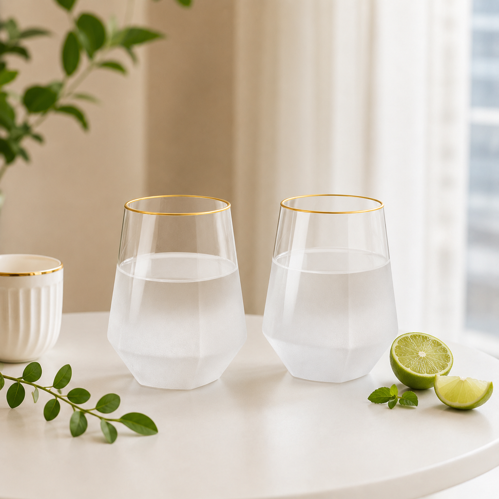 The Sipper's Whisper Frosted Glass (Set of 2)
