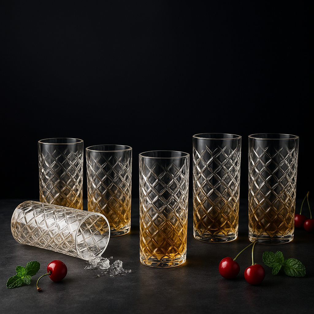 Sunset Prism Crystal Tall Glasses (Set of 2)