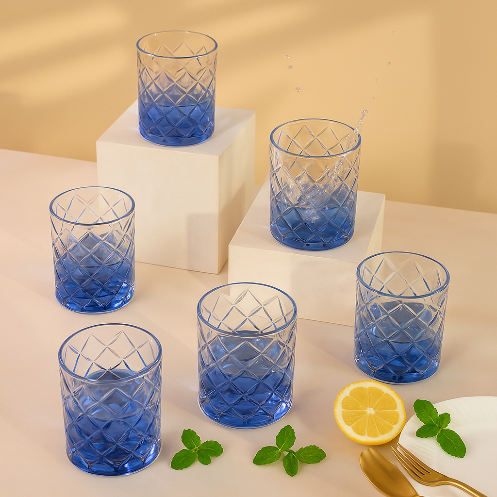 Blue Prism Crystal Glasses (Set of 2)