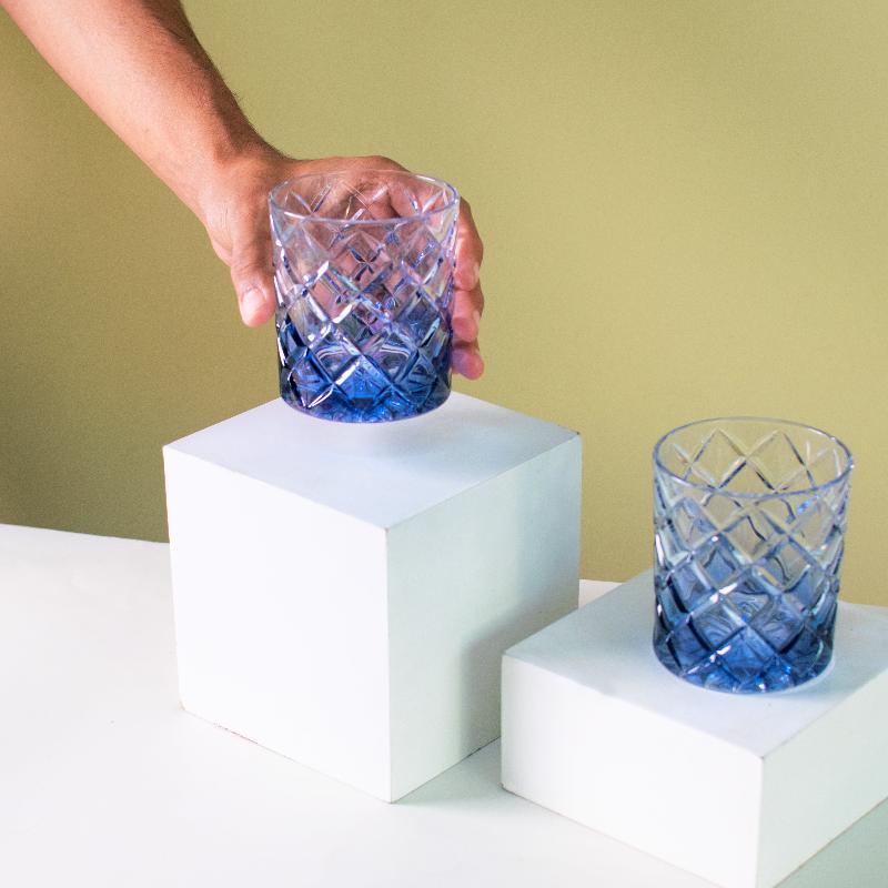 Blue Prism Crystal Glasses (Set of 2)