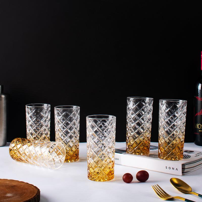 Sunset Prism Crystal Tall Glasses (Set of 2)