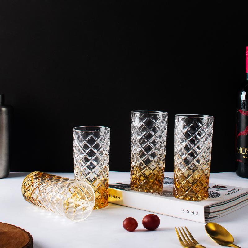 Sunset Prism Crystal Tall Glasses (Set of 2)