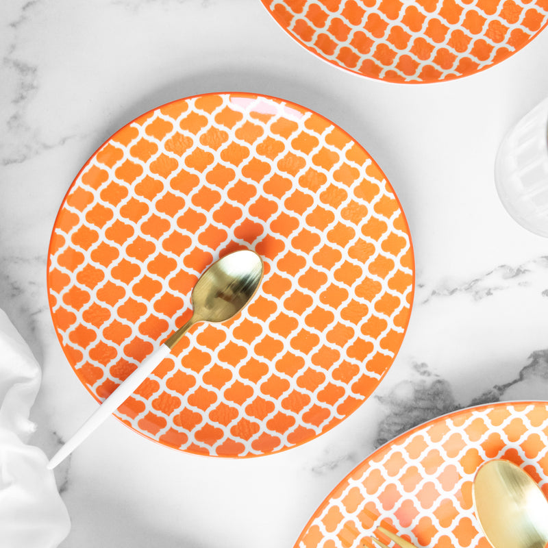 Sunset Orange Pattern Moroccan Starter Plate