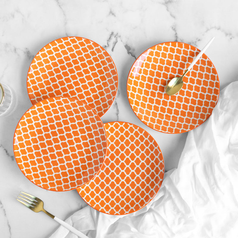 Sunset Orange Pattern Moroccan Starter Plate