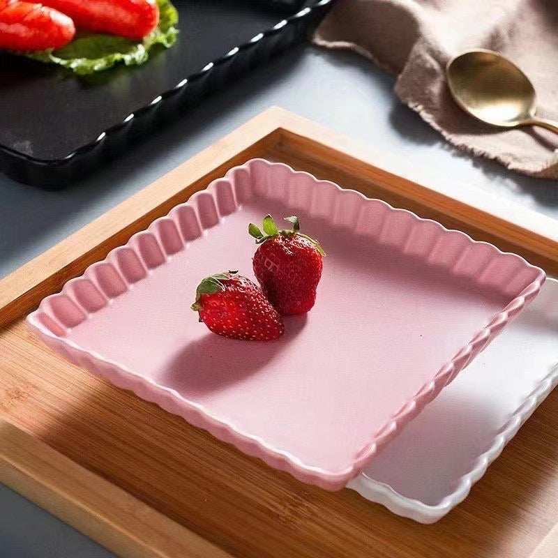 Crinkled Square Serving Plate