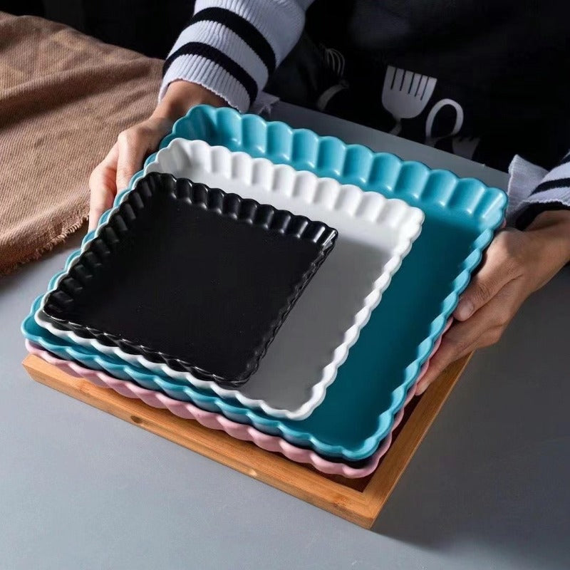 Crinkled Square Serving Plate