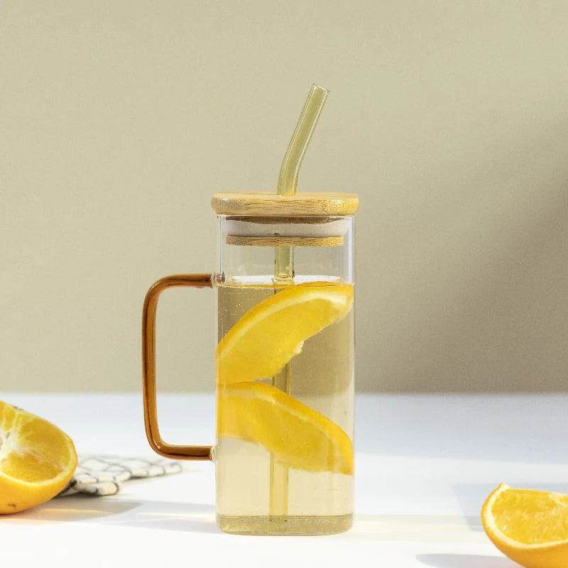Play It Cool Glass Can With Straw & Lid