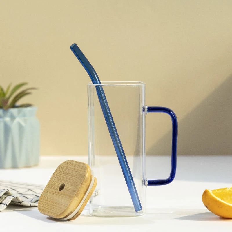 Play It Cool Glass Can With Straw & Lid