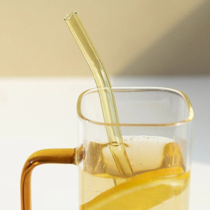 Play It Cool Glass Can With Straw & Lid